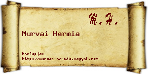 Murvai Hermia névjegykártya